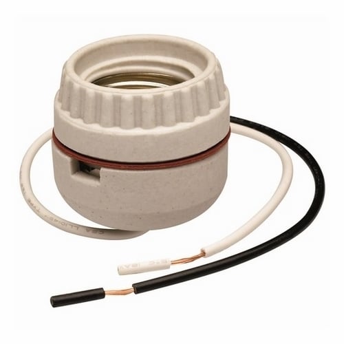 8101 Medium base, porcelain, keyless, single circuit, 2 peice ring leads 1 3/8-inch to 1 1/2-inch hole