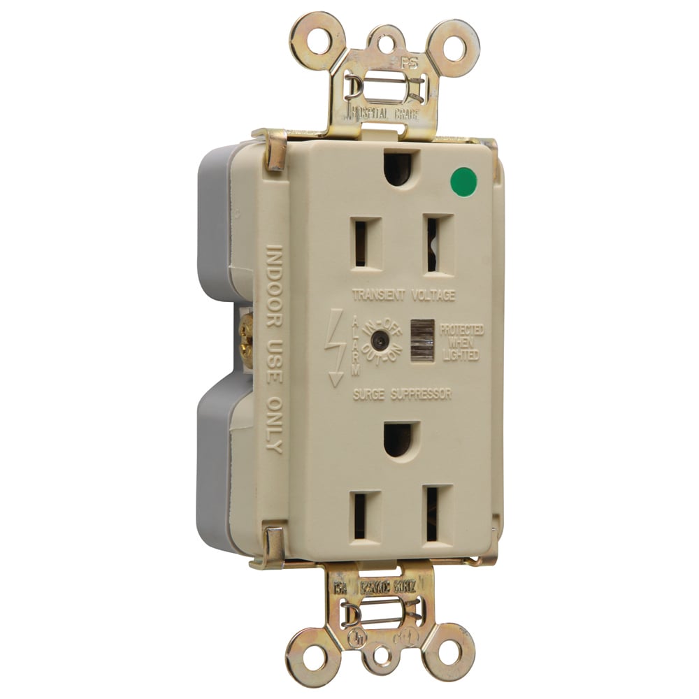 8200ISP  Surge Protective Duplex Receptacle, Ivory