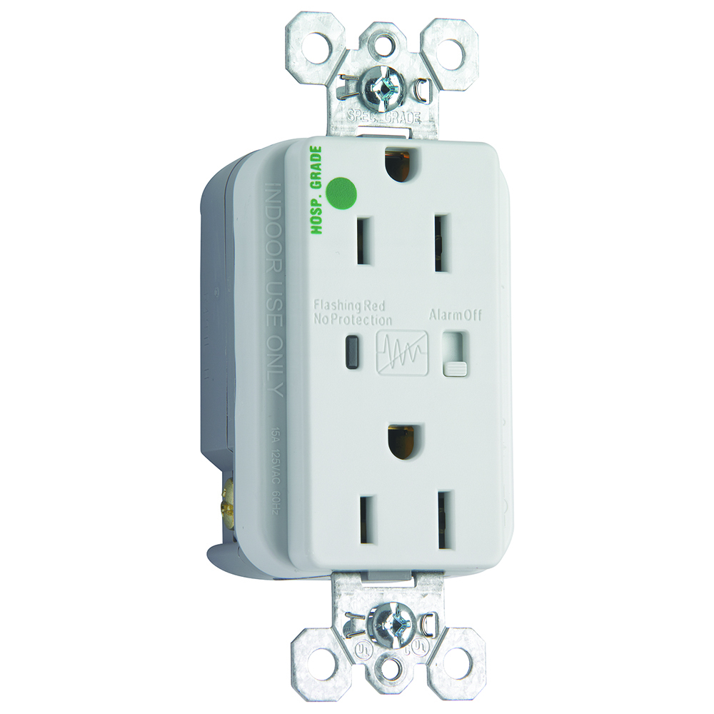 8200WSP  Surge Protective Duplex Receptacle, White