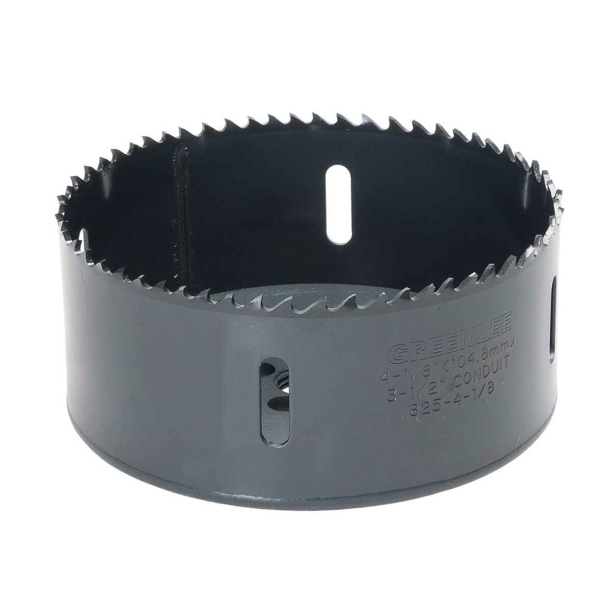 825-4-1/8 Variable Pitch Hole Saw, 4-1/8 in Dia, 1-5/8 in D Cutting, Bi-Metal Cutting Edge, 7/16 in Arbor