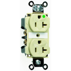Extra Heavy-Duty Hospital Grade Duplex Receptacle Back and, Side Wire 20amp 125voltIvory