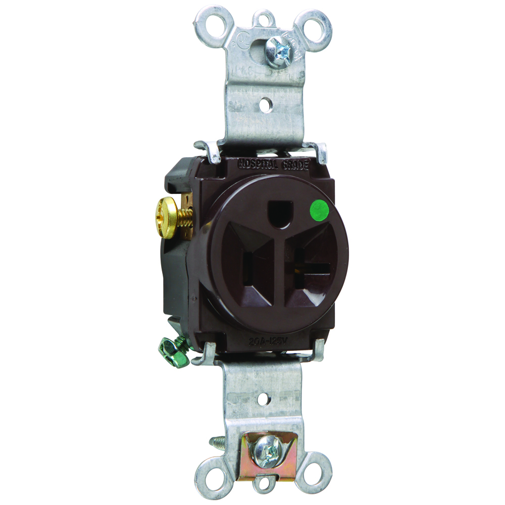 8301 Heavy-Duty Single Receptacle Back and Side Wire 20 Amp 125V