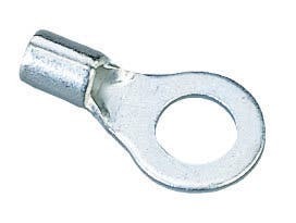 83-0141 1-Hole Non Insulated Bare Ring Terminal, 22 to 18 AWG, 10 in Stud, Tin Plated Brass