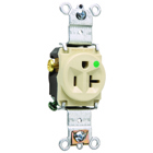 Heavy-Duty Hospital Grade Single Receptacle Back and, Side Wire 20amp 125volt Ivory