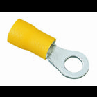 IDEAL, Ring Terminal, Vinyl Ring, Cable Size: 12 - 10 AWG, Number Of Holes: 1, Stud Size: 10 IN, Material: Tin Plated Brass, Insulation: Vinyl Insulated