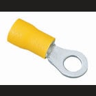 IDEAL, Ring Terminal, Vinyl Ring, Cable Size: 12 - 10 AWG, Number Of Holes: 1, Stud Size: 5/16 IN, Material: Tin Plated Brass, Insulation: Vinyl Insulated
