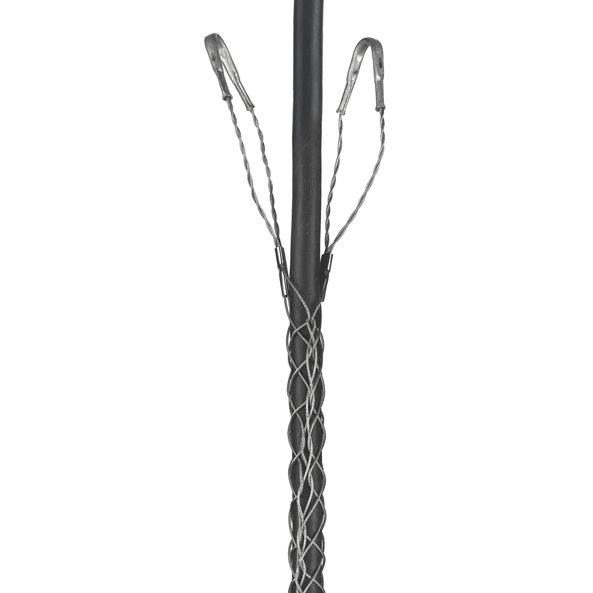02202007 Double Weave Lace Closing Split Mesh Double Eye Single Weave Support Grip, 1610 lb Breaking Strength, 1.5 to 1.74 in Cable, Bronze, TiN Coated