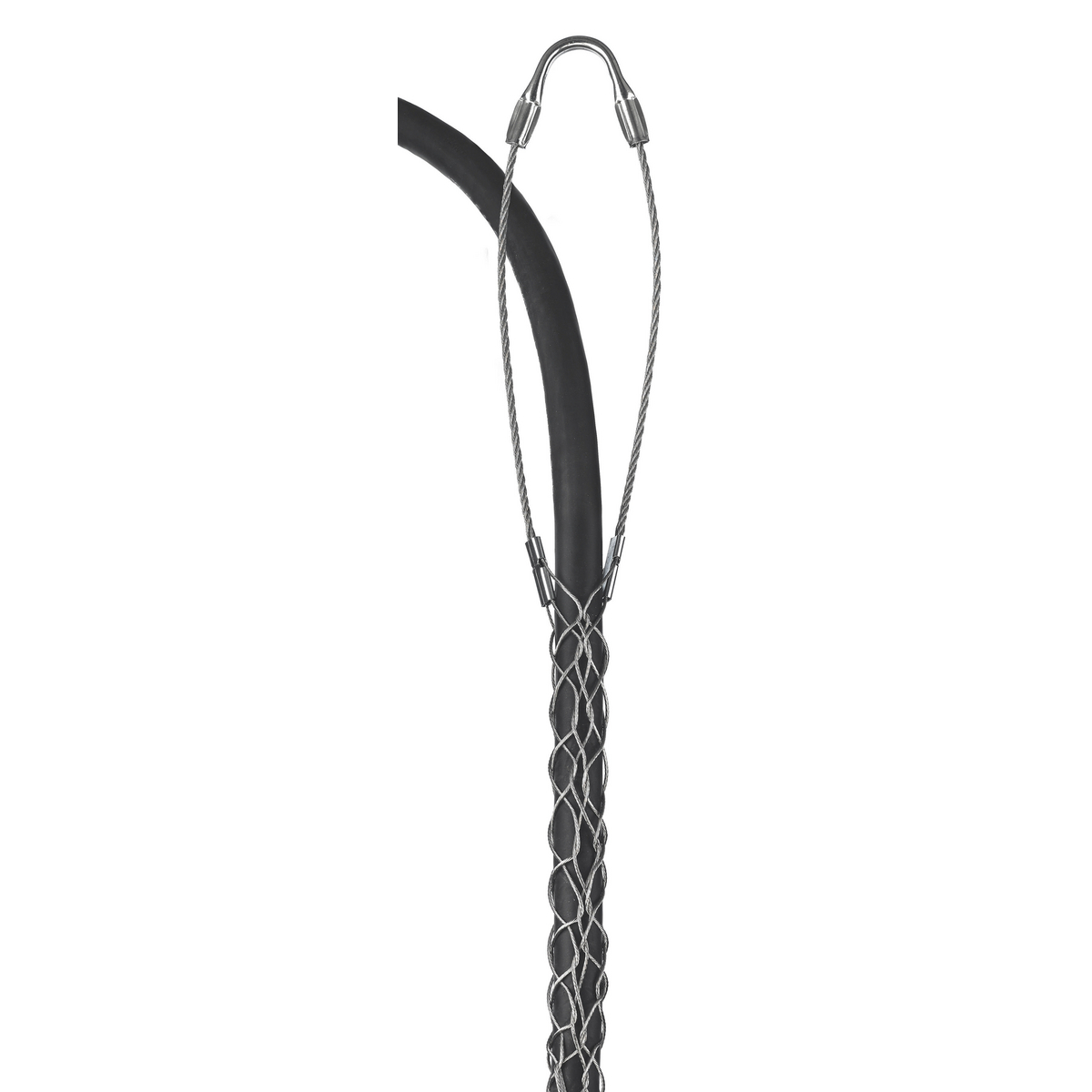 02202015 Standard Duty Lace Closing Split Mesh Single Eye Single Weave Support Grip, 1020 lb Breaking Strength, 0.75 to 0.99 in Cable, Bronze, TiN Coated