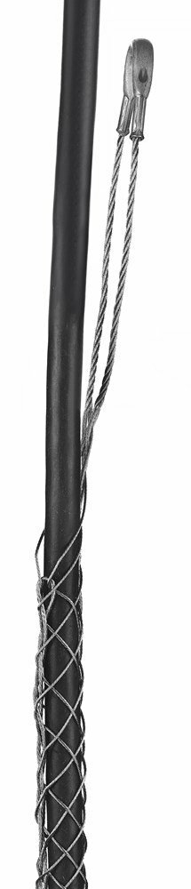 02202037 Standard Duty Lace Closing Split Mesh Offset Eye Single Weave Support Grip, 50 lb Breaking Strength, 0.5 to 0.62 in Cable, Bronze, TiN Coated