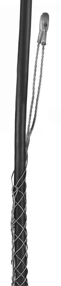 02202038 Standard Duty Lace Closing Split Mesh Offset Eye Single Weave Support Grip, 750 lb Breaking Strength, 0.63 to 0.74 in Cable, Bronze, TiN Coated