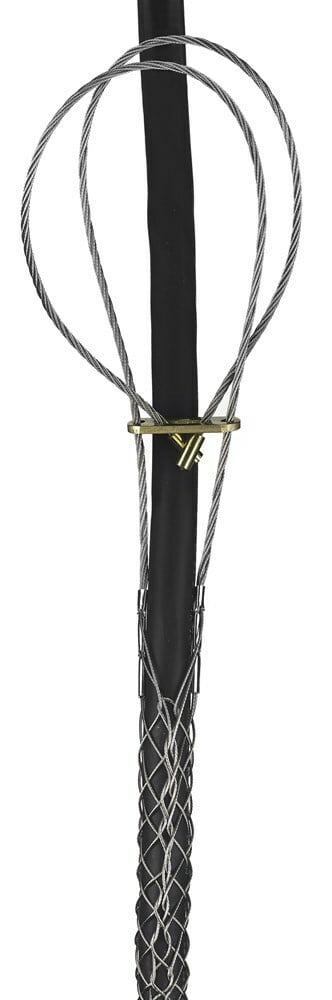 2202050 Standard Duty Lace Closing Split Mesh Universal Eye Single Weave Support Grip, 530 lb Breaking Strength, 0.5 to 0.62 in Cable, Bronze, TiN Coated