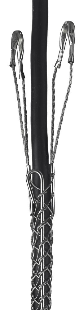 02203011 Standard Duty Rod Closing Split Mesh Double Eye Single Weave Support Grip, 5750 lb Breaking Strength, 3 to 3.49 in Cable, Bronze, TiN Coated