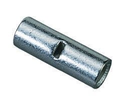 83-9011 Bare/Non Insulated Butt Splice, 16 to 14 AWG Conductor, 0.591 in L, Shouldered Barrel, Brass