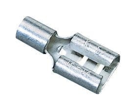83-9411 Bare Female Disconnect Terminal, 22 to 18 AWG Conductor, 0.11 x 0.02 in Tab, Shouldered Barrel, Brass