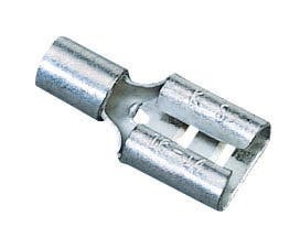 83-9451 Bare Female Disconnect Terminal, 16 to 14 AWG Conductor, 0.187 x 0.02 in Tab, Shouldered Barrel, Brass
