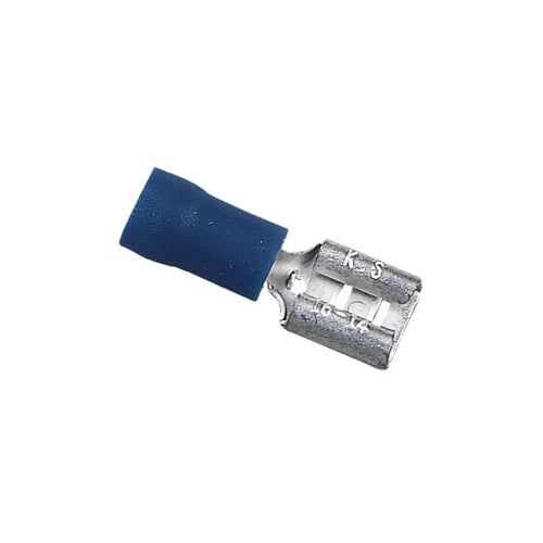 83-9591 Female Disconnect Terminal, 14 to 12 AWG Conductor, 0.25 x 0.032 in Tab, Shouldered Barrel, Brass, Yellow