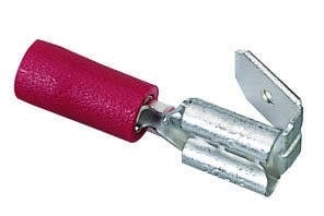 83-9611 Insulated Vinyl Multi-Stack Disconnect, 12 to 18 AWG, 0.886 in L, Brass, Red