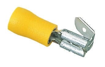 83-9631 Insulated Vinyl Multi-Stack Disconnect, 12 to 10 AWG, 0.945 in L, Brass, Yellow