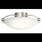 With a decidedly European flair, the Swiss Passport Collection provides ample lighting and a design that is modern and elegant all in one package. The hand-formed frame and Brushed Nickel finish, combined with Satin-etched glass, give this family of fixtures high-quality construction and a clean profile that goes with any contemporary interior decor. For a combination of extraordinary lighting with a universally pleasing aesthetic, the Swiss Passport Collection is an unbelievable value. This beautiful 3-light, semi-flush fixture highlights these concepts perfectly. Its etched white glass cover uses three 60-watt (max.) bulbs, creating the perfect marriage of ingenuity with splendor for the modern home.