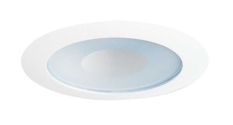 12 WWH 12 Series Frosted Lens Shower Trim, 5 in OD, Halogen Lamp, For Use With IC1, IC1W, IC1S, IC1P, TC1, TC1S, TC1R, PL418, IC91RLWDG4 Series Line Voltage Housing, Aluminum