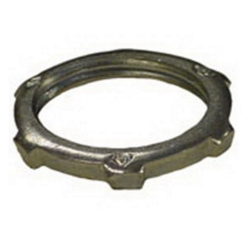 1-200A Standard Type 1 Conduit Locknut, 2 in, For Use With IMC/Rigid Conduit Fittings, Aluminum, Zinc Plated