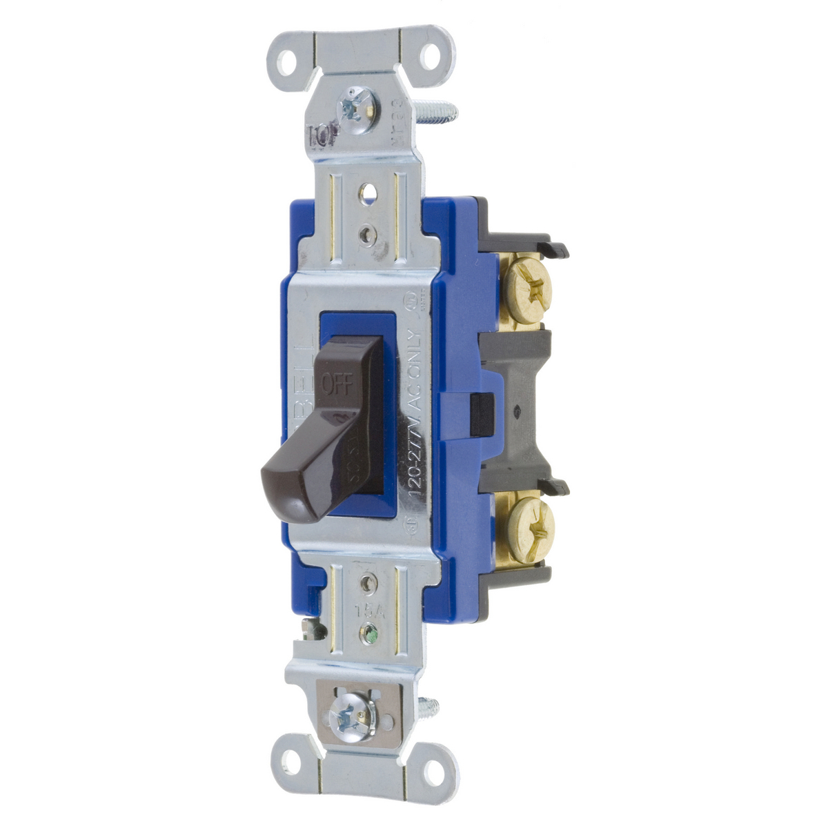 1201B General Purpose Heavy Duty Standard Toggle Switch, 120 to 277 V AC, 15 A, 4155 W Power Rating, 2-Position Contact