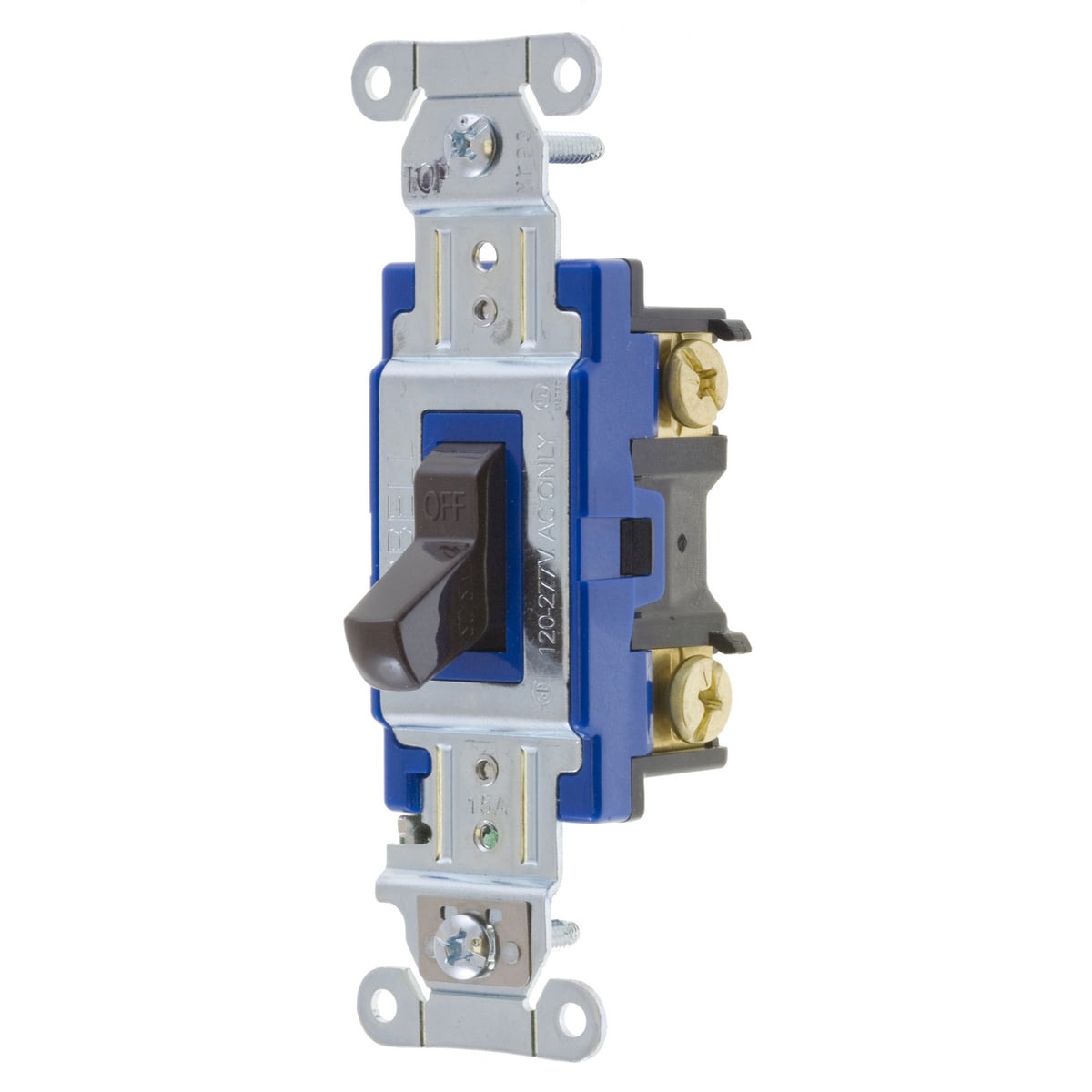1203B 3-Way General Purpose Heavy Duty Standard Toggle Switch, 120 to 277 V AC, 15 A, 4155 W Power Rating, 2-Position Contact