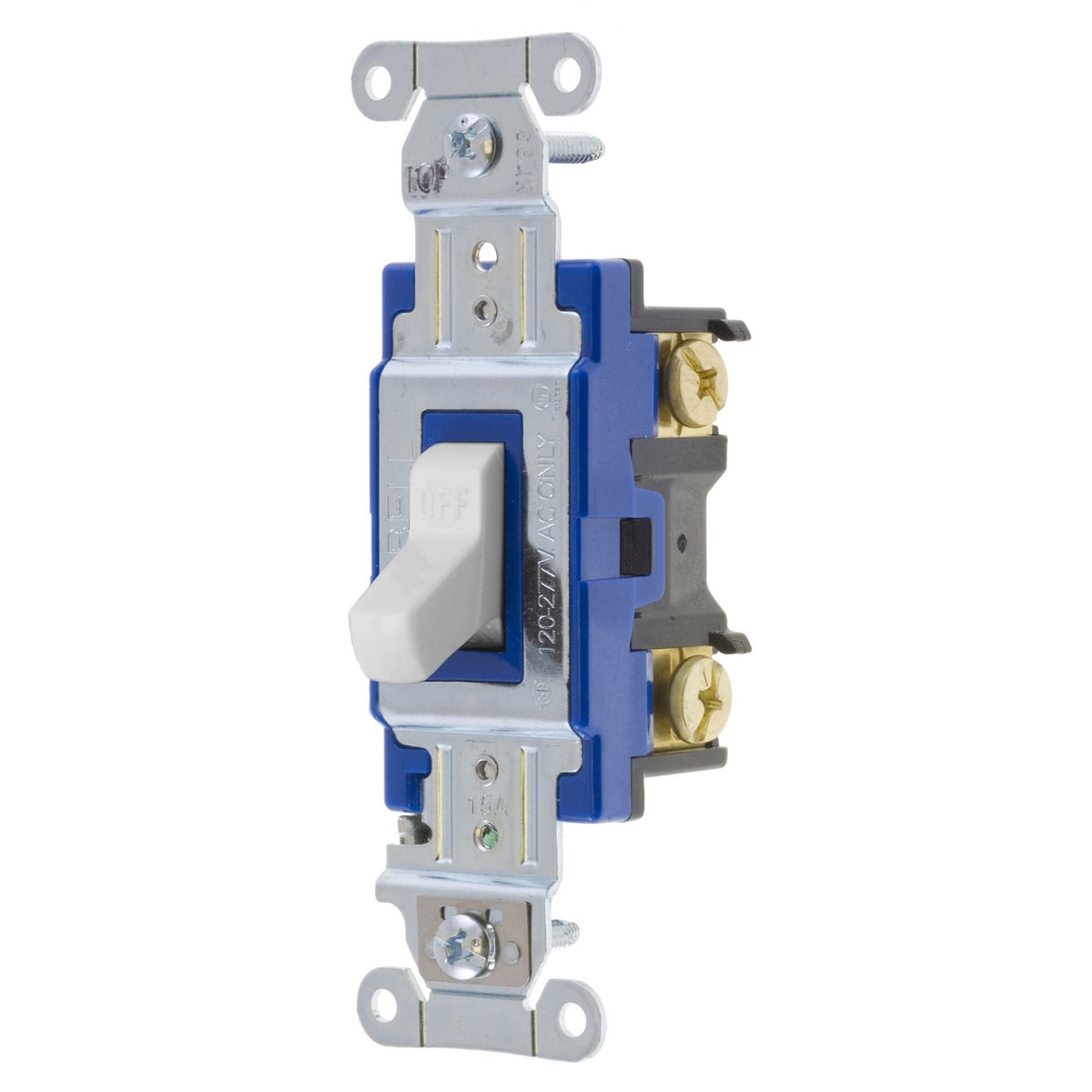 1203W 3-Way General Purpose Heavy Duty Standard Toggle Switch, 120 to 277 V AC, 15 A, 4155 W Power Rating, 2-Position Contact