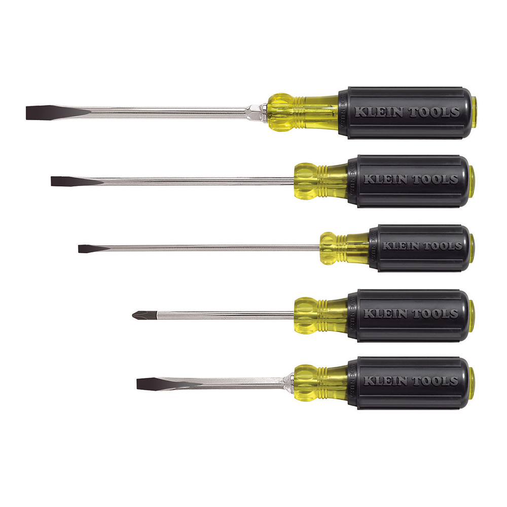 85075 Cushion-Grip Screwdriver Set, 5 Pieces, ASME Specified, Steel, Polished Chrome