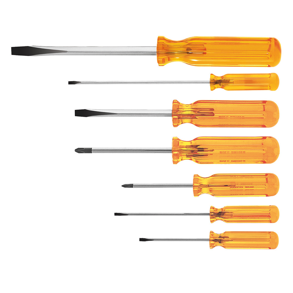 85276 Combination Screwdriver Set, 7 Pieces, Plastic, Polished Chrome
