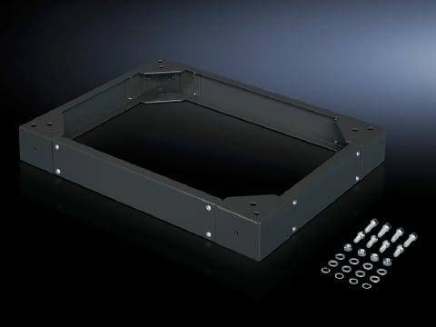 8601860 TS Series Base/Plinth, 100 mm H, For Use With TS8 Series 8806.000, 8806.500, 800 mm W x 600 mm D Enclosure, Sheet Steel, Umbra Gray