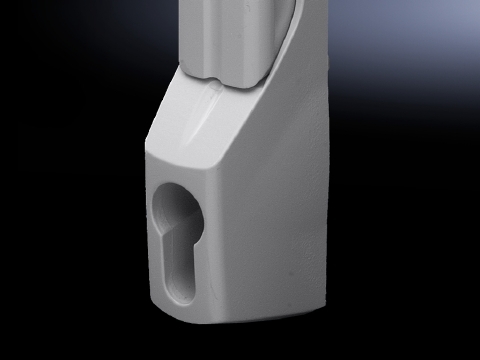 8611070 Handle, Comfort Grip Handle, For Use With TS IT, TS8, SE, PC, IW, EL 3-Part 18 to 21 U Stainless Steel Enclosure, Die Cast Zinc, Powder Coated