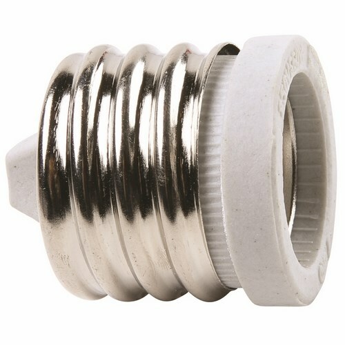 8681 250V, 600W Mogul to Medium Socket Adapter, White