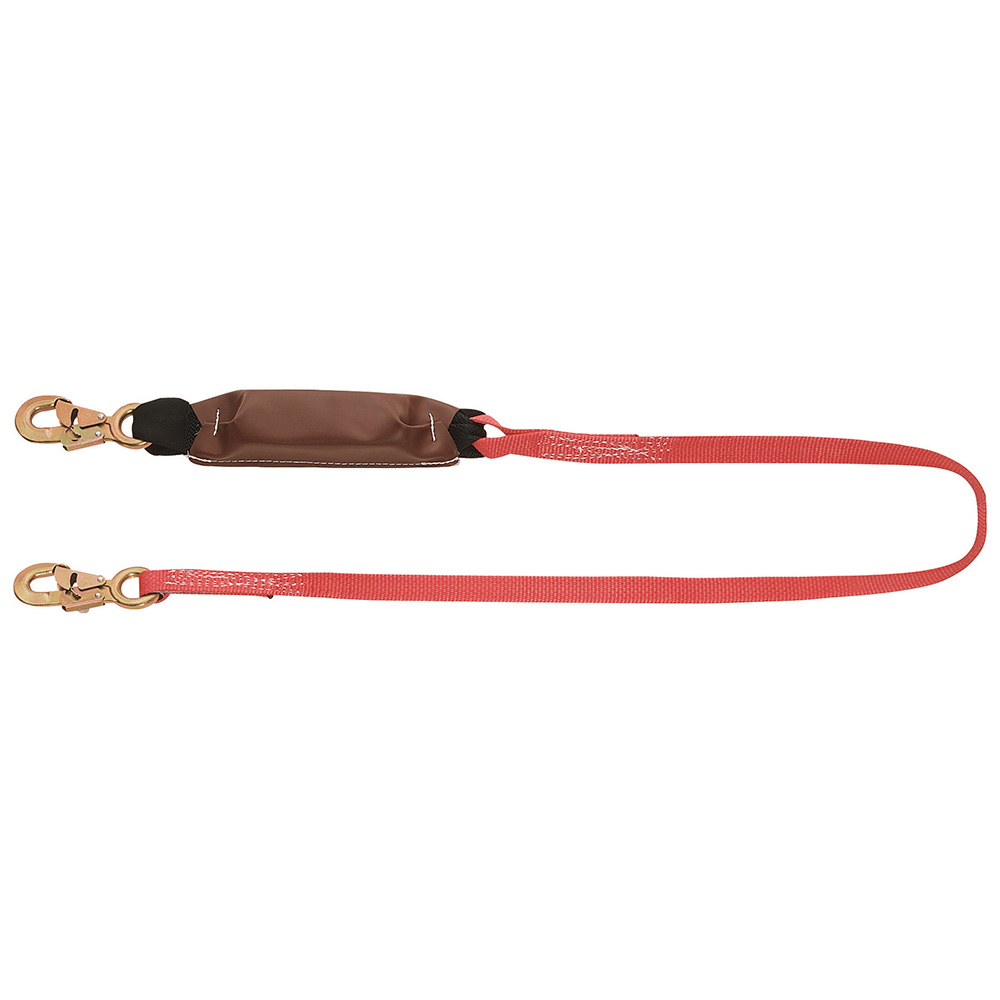 87468 Webbing Lanyard, 6 ft L, Nylon Line, Snap Hook Anchorage Connection, Snap Hook Harness Connection Hook