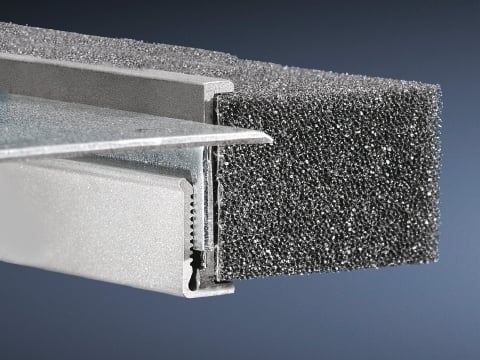 8802080 Center Cable Entry Section, For Use With TS, SE, CM, TP Series 31 in W Enclosure, Top Mount, 30 x 25 mm Cross Section, Aluminum/PU Foam