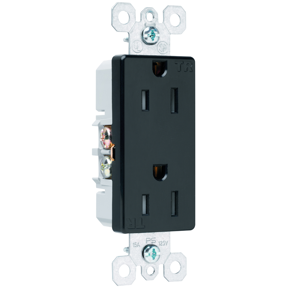 885TRBK radiant Outlet, Black