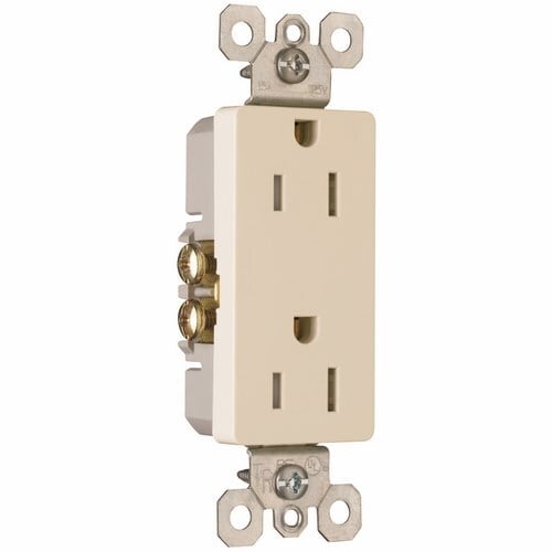 885TRLA radiant Outlet, Light Almond