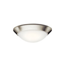 The Ceiling Space 16.5in; 2 light flush mount features a classic look with Brushed Nickel finish and satin etched cased opal glass. The Ceiling Space flush mount is perfect in several aesthetic work environments including modern, traditional and transitional.