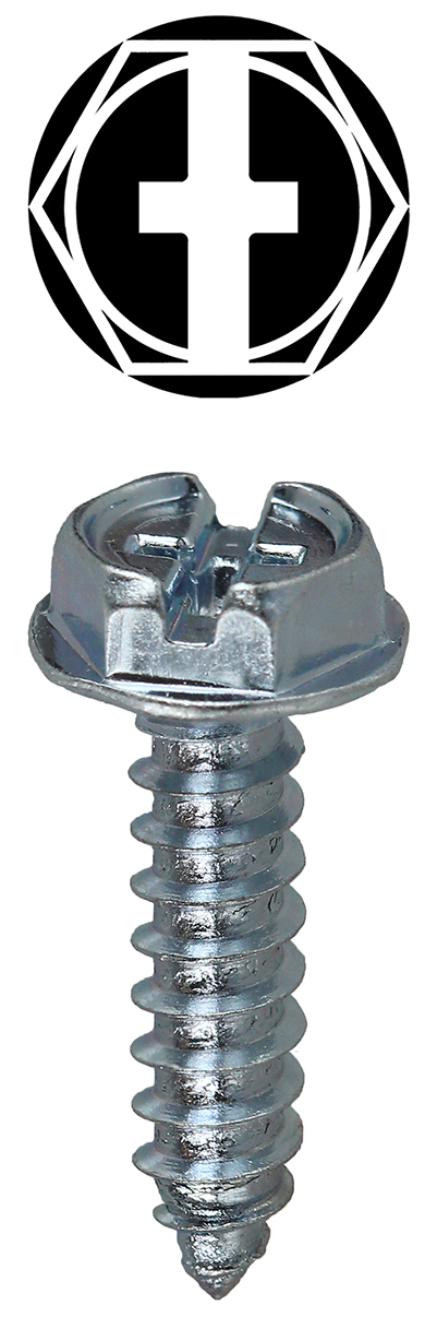 8HX Sheet Metal Screw Kit, Steel, Hex Washer Head, Hex/Phillips/Slotted Drive, 300 Pieces