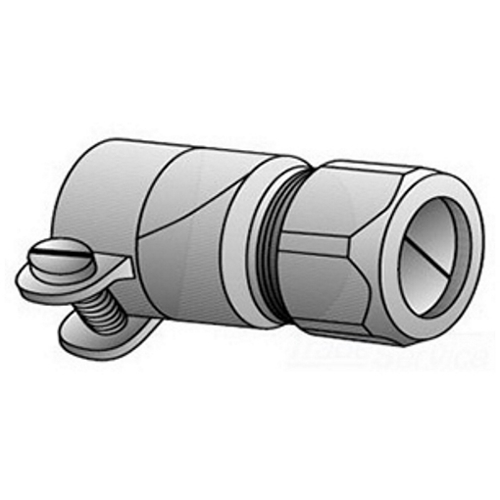 9150-W Type 9000W Conduit Combination Coupling, 1-1/2 in, For Use With Compression EMT to Flexible Steel Conduits, Malleable Iron, Zinc Plated