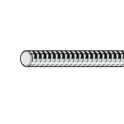942353 THRD Support Hardware Threaded Rod, 3/8-18, 72 in OAL, 1008 Carbon Steel