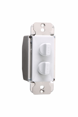 94315W Rotary Dual Fan Speed|Dimmer Control, White