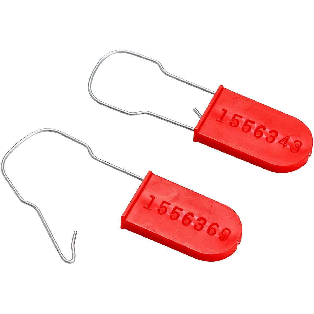 95173 General Purpose Padlock Seal, SEAL Legend, Polypropylene, Red
