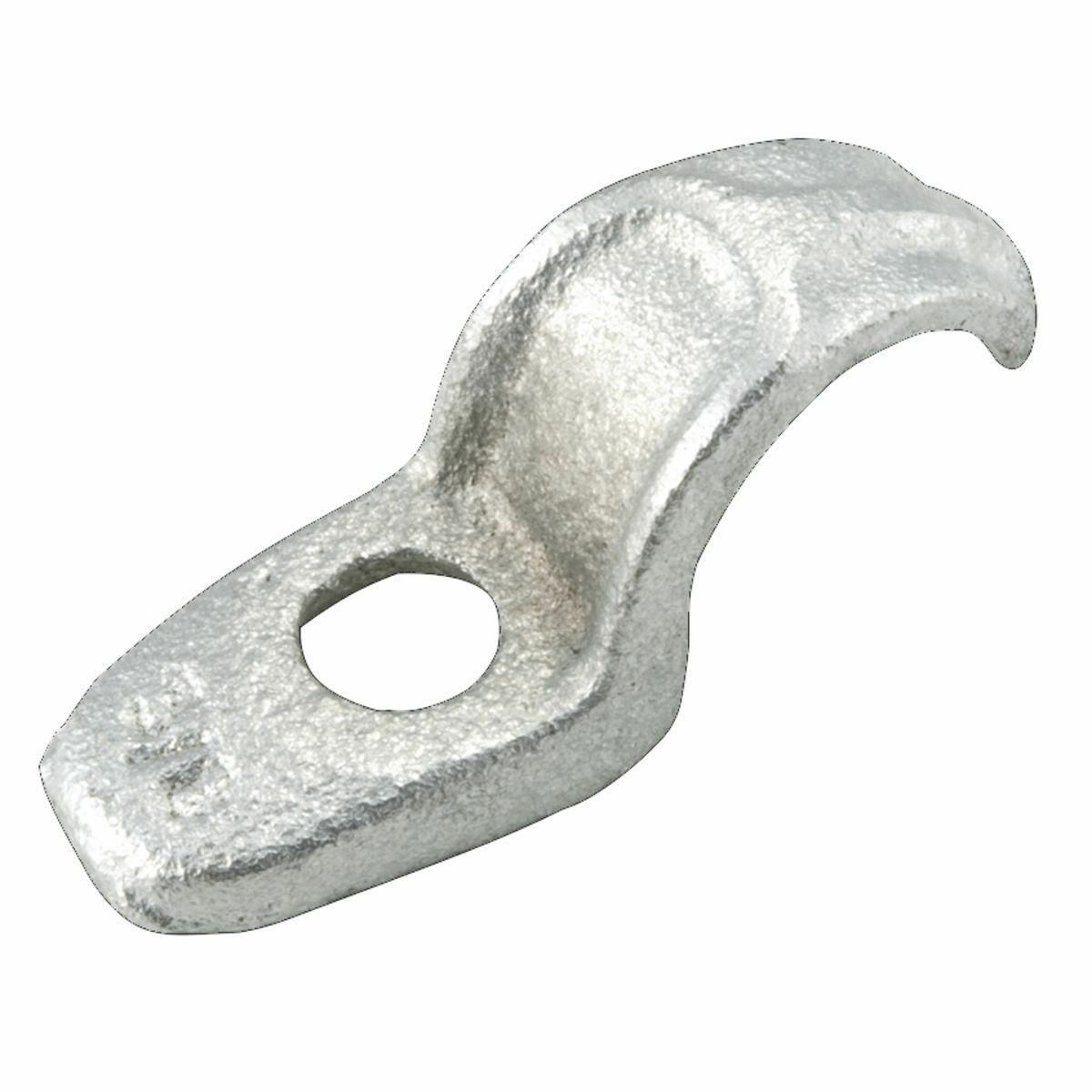 1302 1-Hole 1-Piece Conduit Strap, 1/2 in, For Use With Rigid/IMC Conduit, Malleable Iron, Electro-Plated Zinc