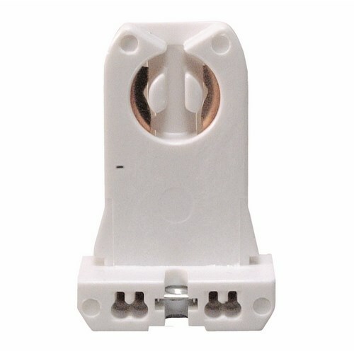 13057UN Fluorescent Lampholder, Slide-on, for medium bi-pin captive nut, 4 quick wire terminals