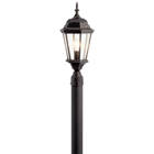 The Madison 21.5in; 1 light post light features a classic look with its Tannery Bronze finish and clear beveled glass.  The Madison outdoor post light is perfect in a traditional environment.