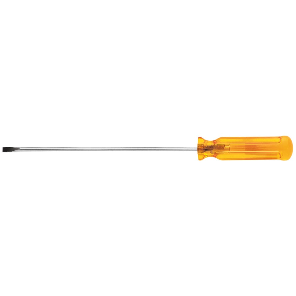 A216-3 Screwdriver, 1/8 in Cabinet Point, Steel Shank, 6 in OAL, Plastic Handle, Polished Chrome/Nickel Plated/Black Tipped, ANSI/ASME Specified