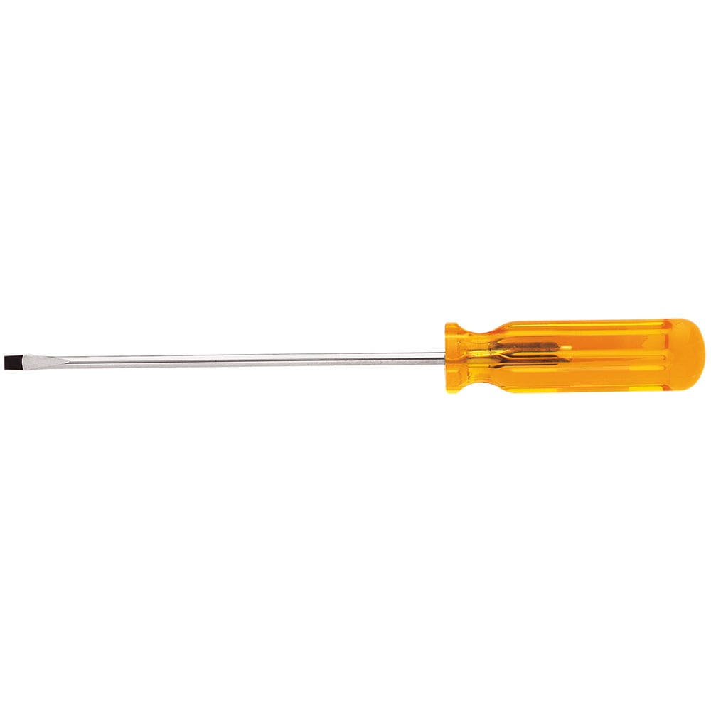 A316-6 Screwdriver, 3/16 in Cabinet Point, Steel Shank, 9-5/8 in OAL, Plastic Handle, Polished Chrome/Nickel Plated/Black Tipped, ANSI/ASME Specified