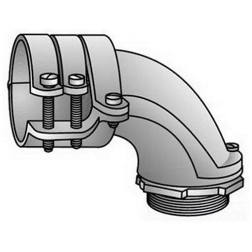 AC150 Type AC Squeeze Conduit Connector With Locknut, 1-1/2 in Trade, 1-3/4 to 2 in Cable Openings, For Use With Armored/FMC/Non-Metallic/Service Entrance Cable, Malleable Iron, Zinc Electroplated