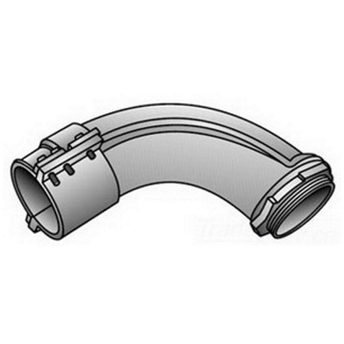 AC-350 Type AC Squeeze Cable Connector With Locknut, 3-1/2 in Trade, 3-45/64 to 4-5/32 in Cable Openings, Malleable Iron, Electroplated Zinc